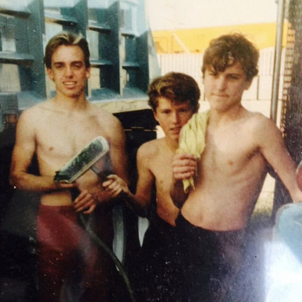 The Dutch Touch team cleaning the windows of a high-rise building in Southern California